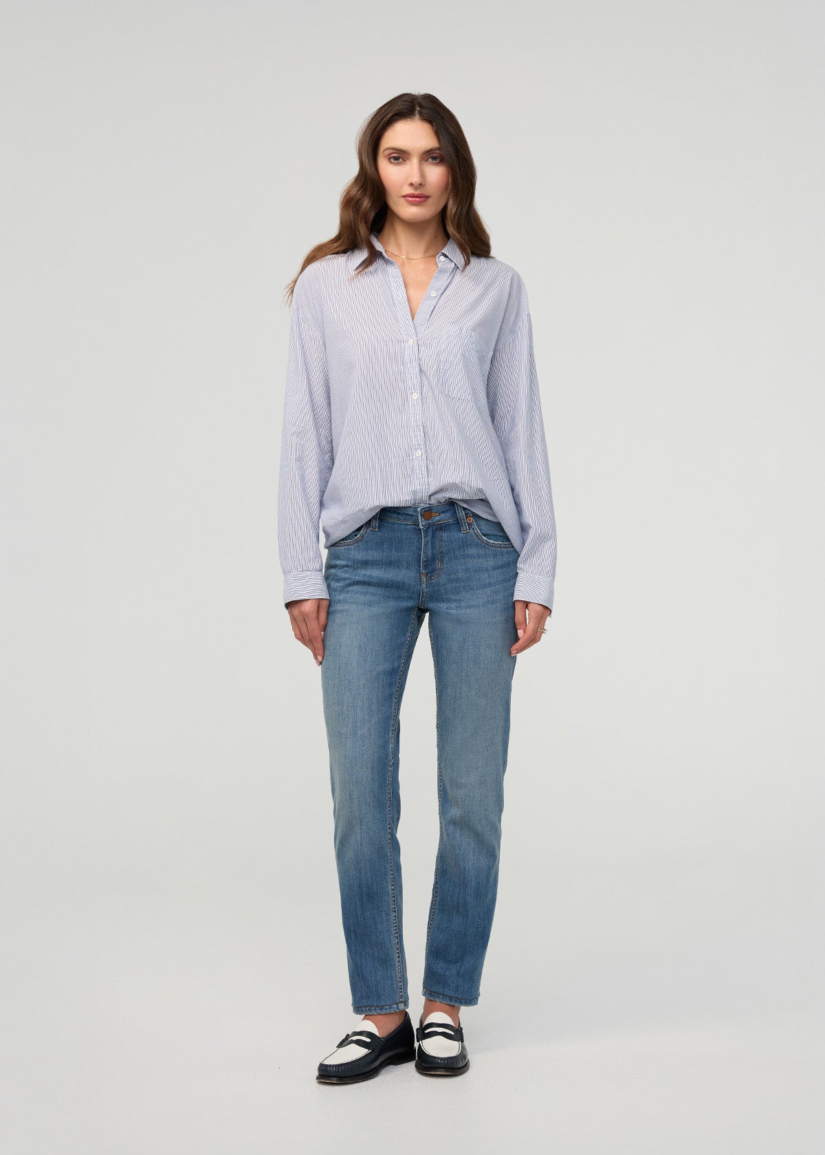 Duer | Performance Denim Girlfriend - Blue Ash