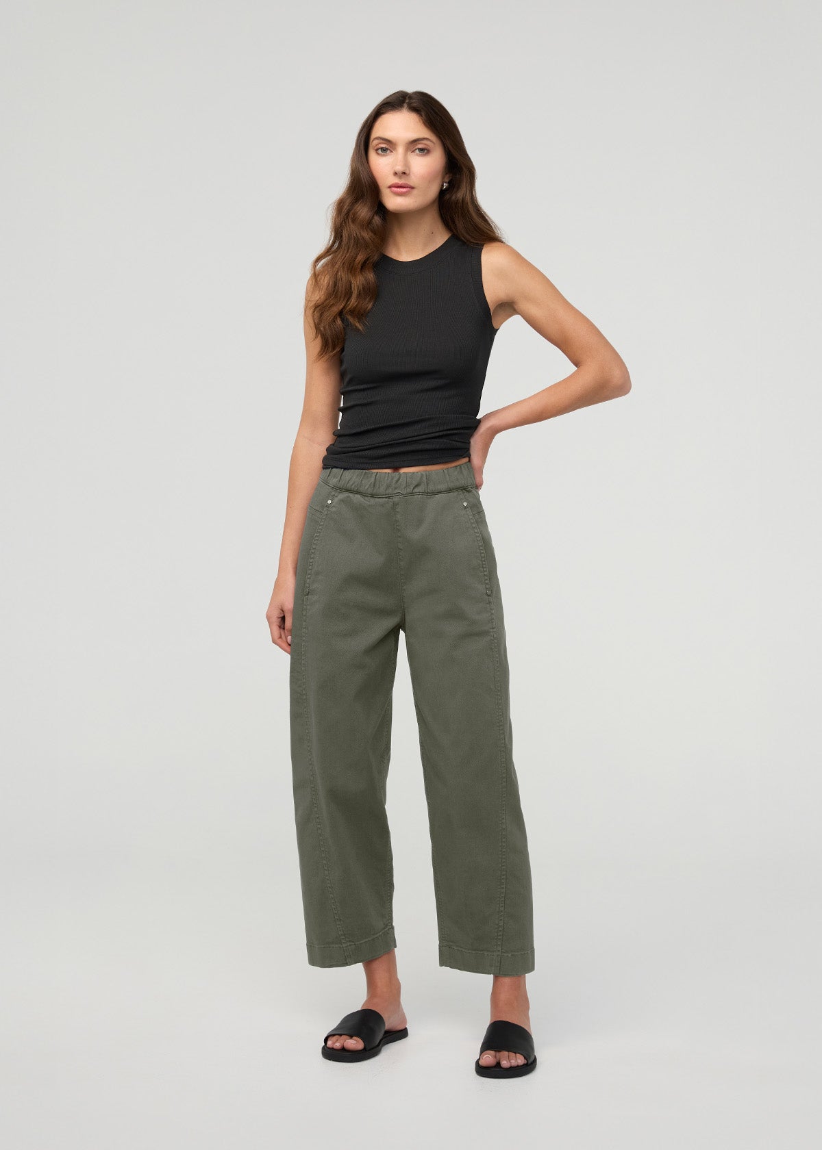 Duer | Flextwill Barrel Pull On Pant Thyme