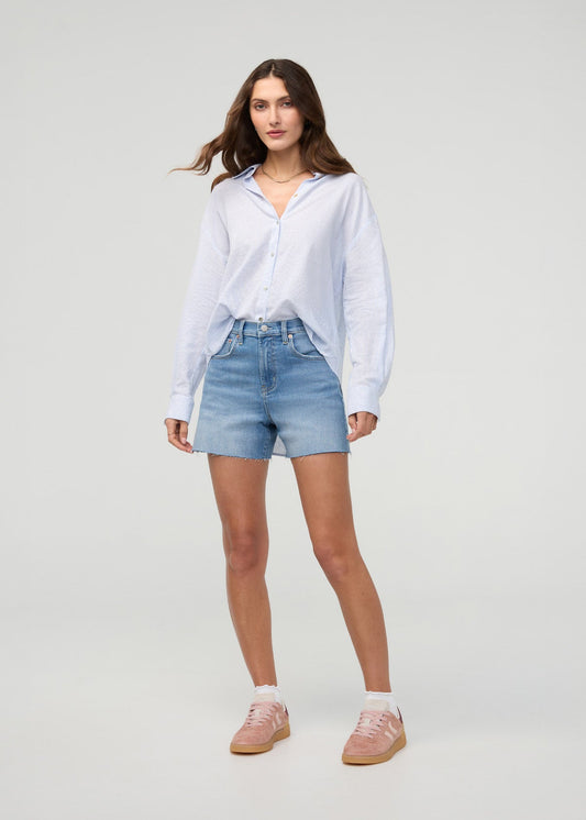 Duer | Performance Denim+ High Rise Relaxed Short Vintage Seaside