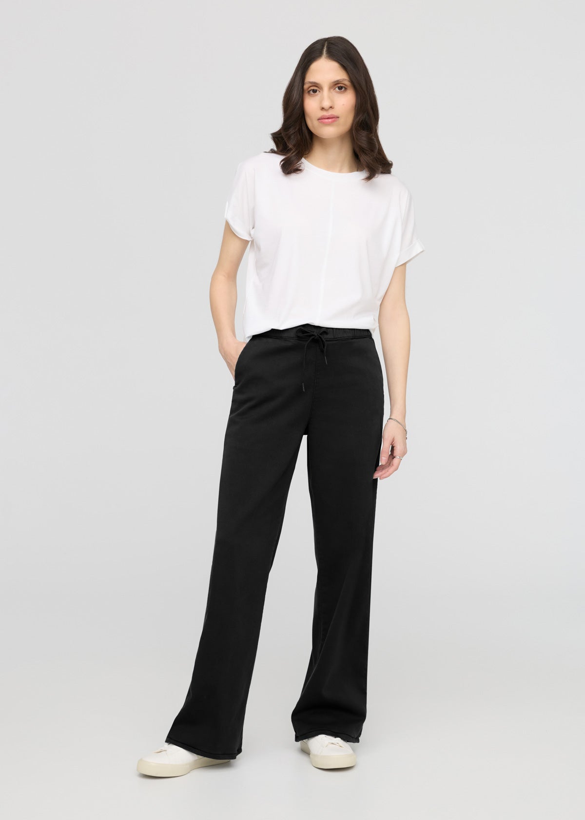 No Sweat Wide Leg Pant Black