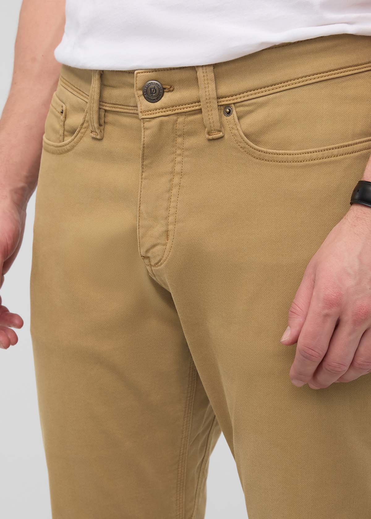 mens camel relaxed fit dress sweatpant waistband detail
