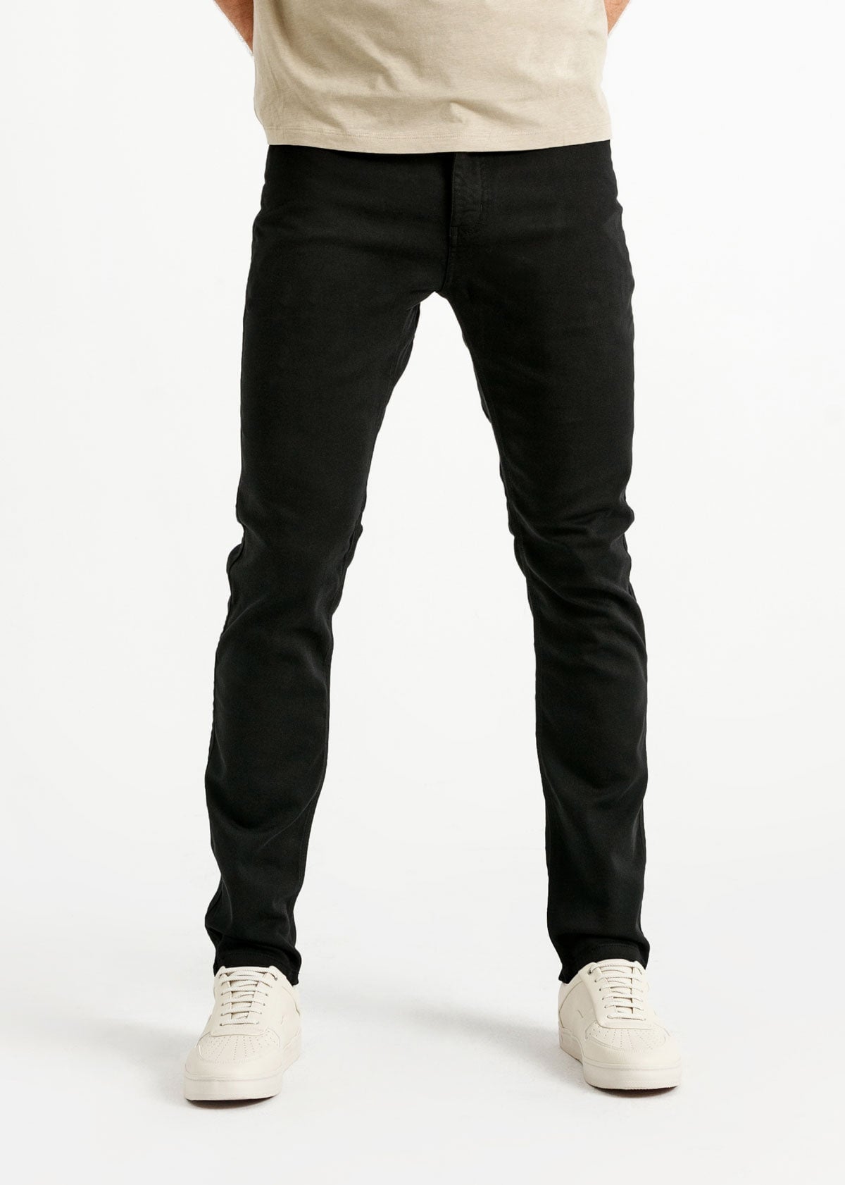 mens black slim fit dress sweatpant front