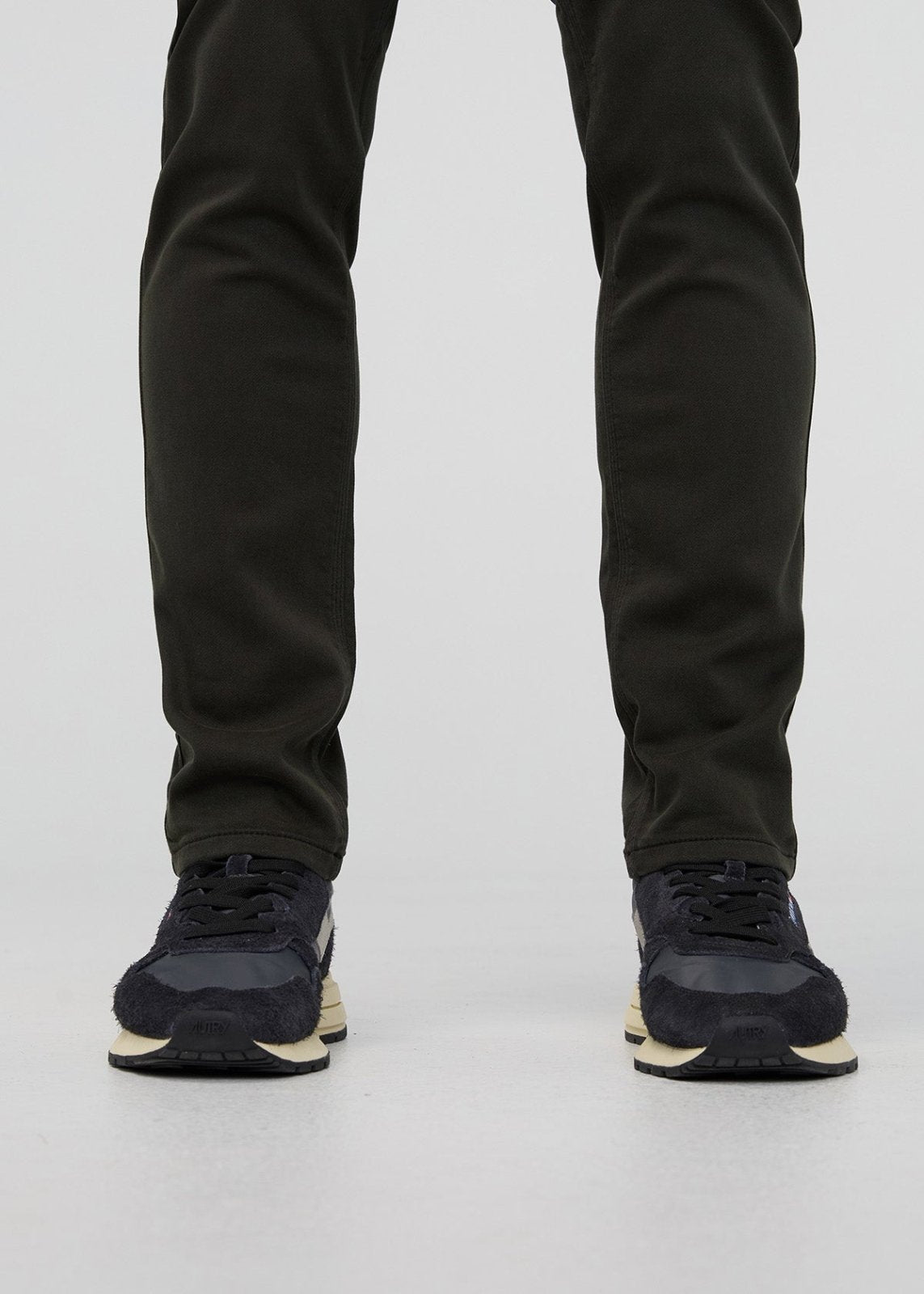 mens dark green slim fit dress sweatpant hem detail 