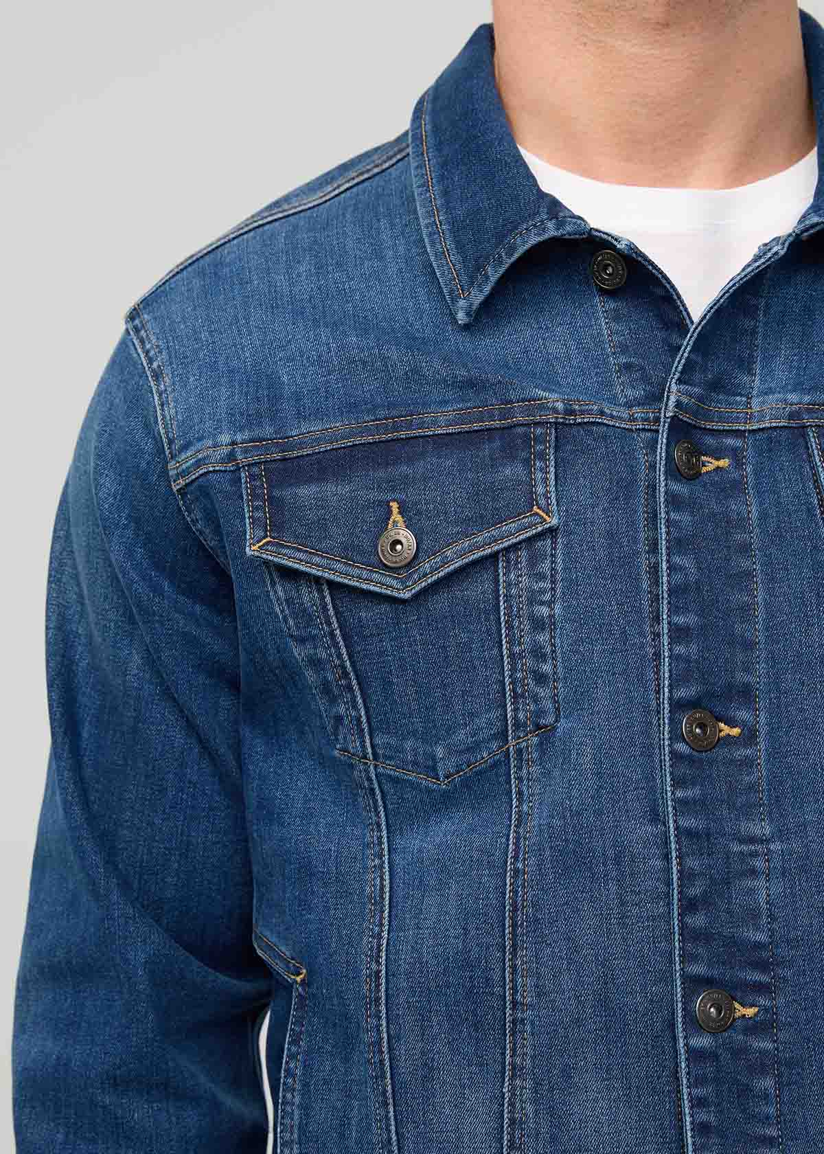 Duer | Performance Denim+ All Season Trucker Jacket Alpine Indigo