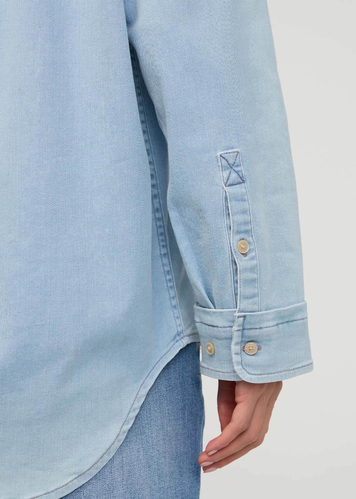Duer | Performance Denim Lite Relaxed Button Down Bleach