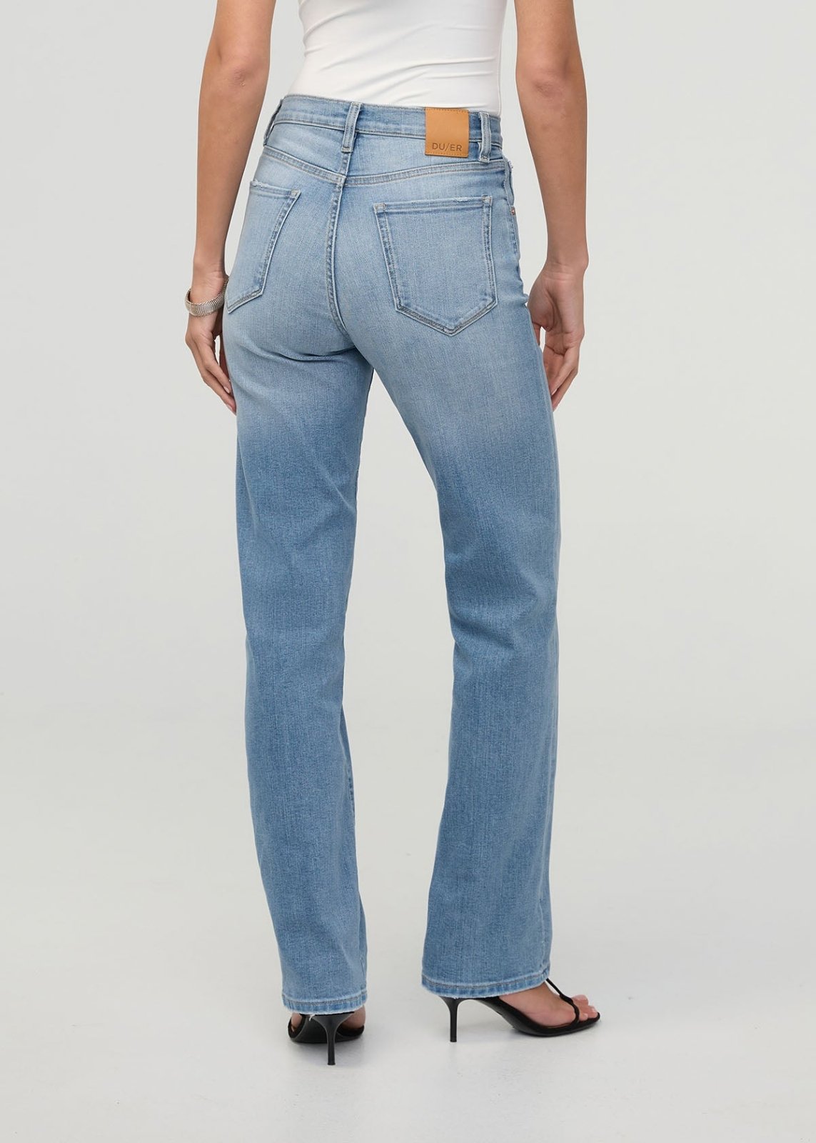 women's current high rise straight jeans back