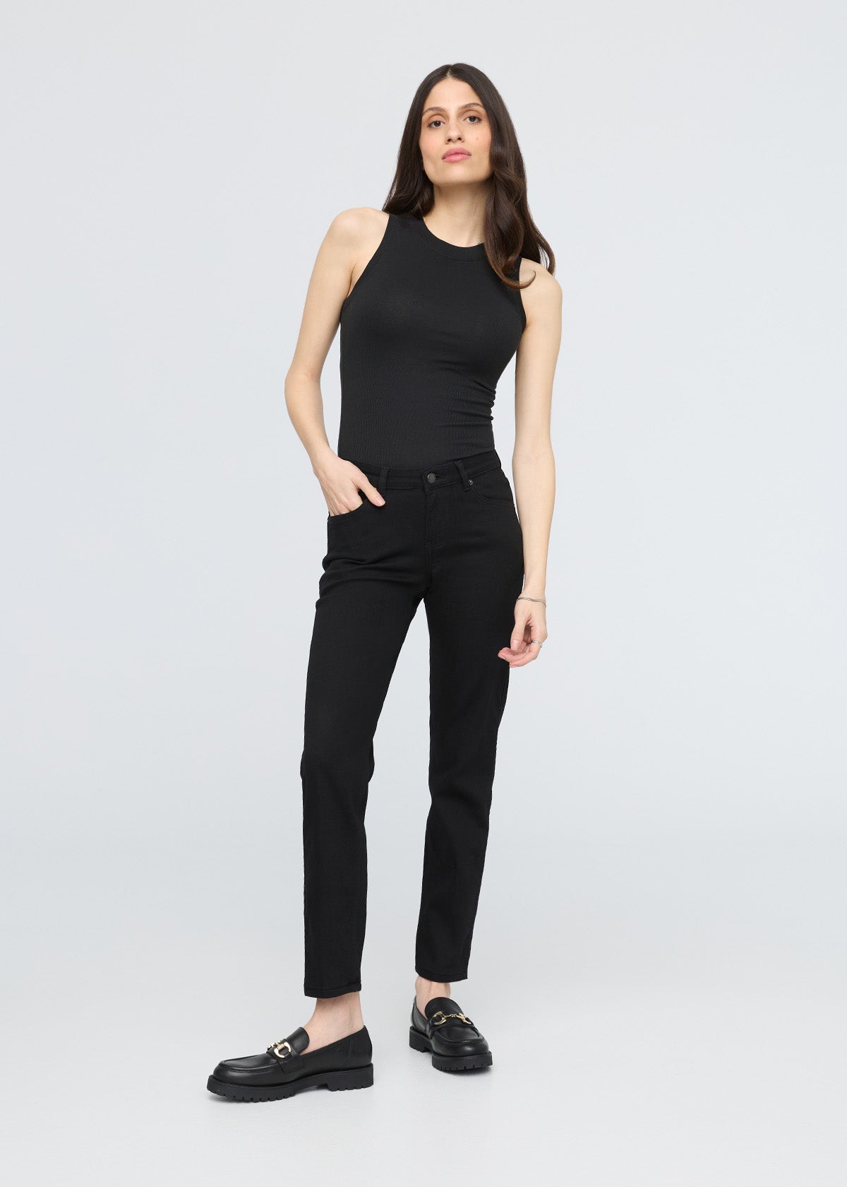 Performance Denim Girlfriend Jean Black