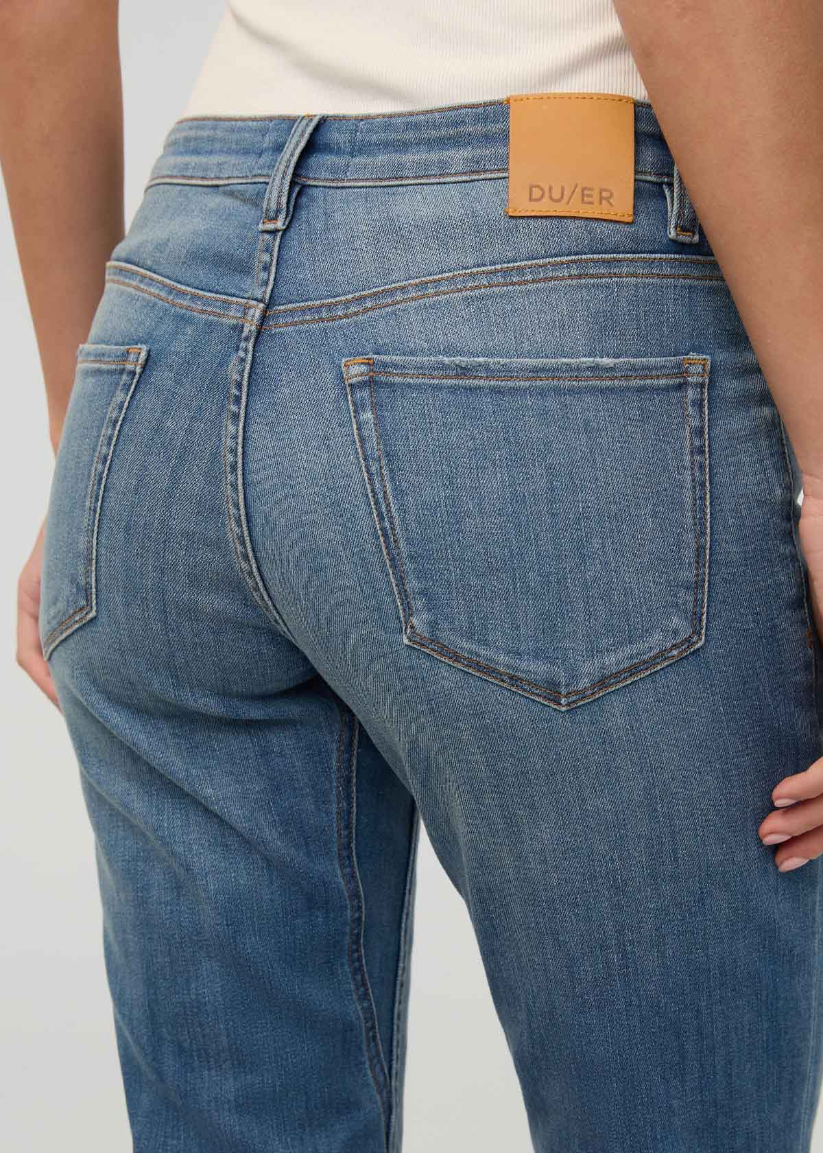 Duer | Performance Denim Girlfriend - Blue Ash