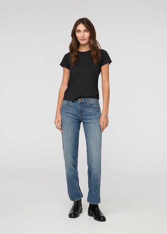 DUER Performance Denim Mid Rise Straight - Blue Ash