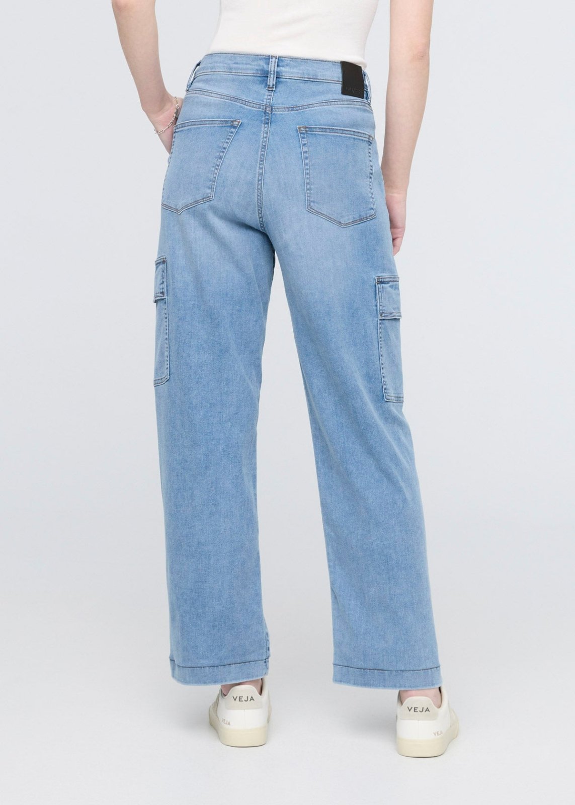 DUER Performance Denim Lite High Rise Cargo - Pacific