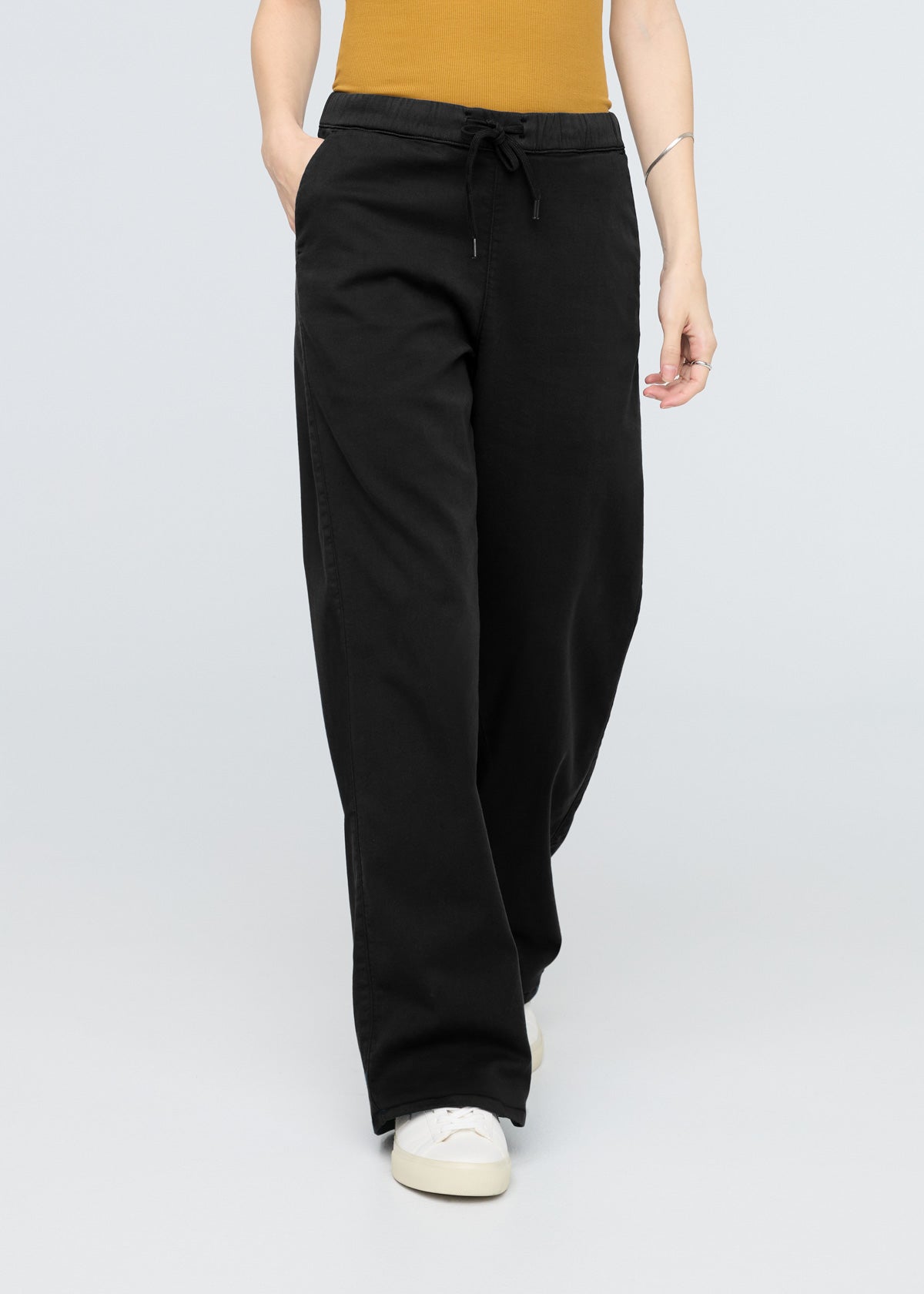 No Sweat Wide Leg Pant Black