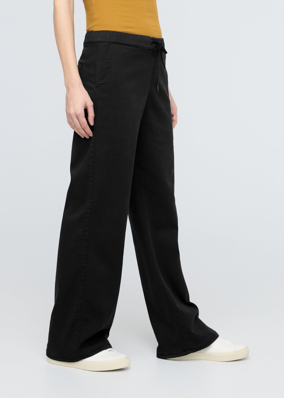 No Sweat Wide Leg Pant Black
