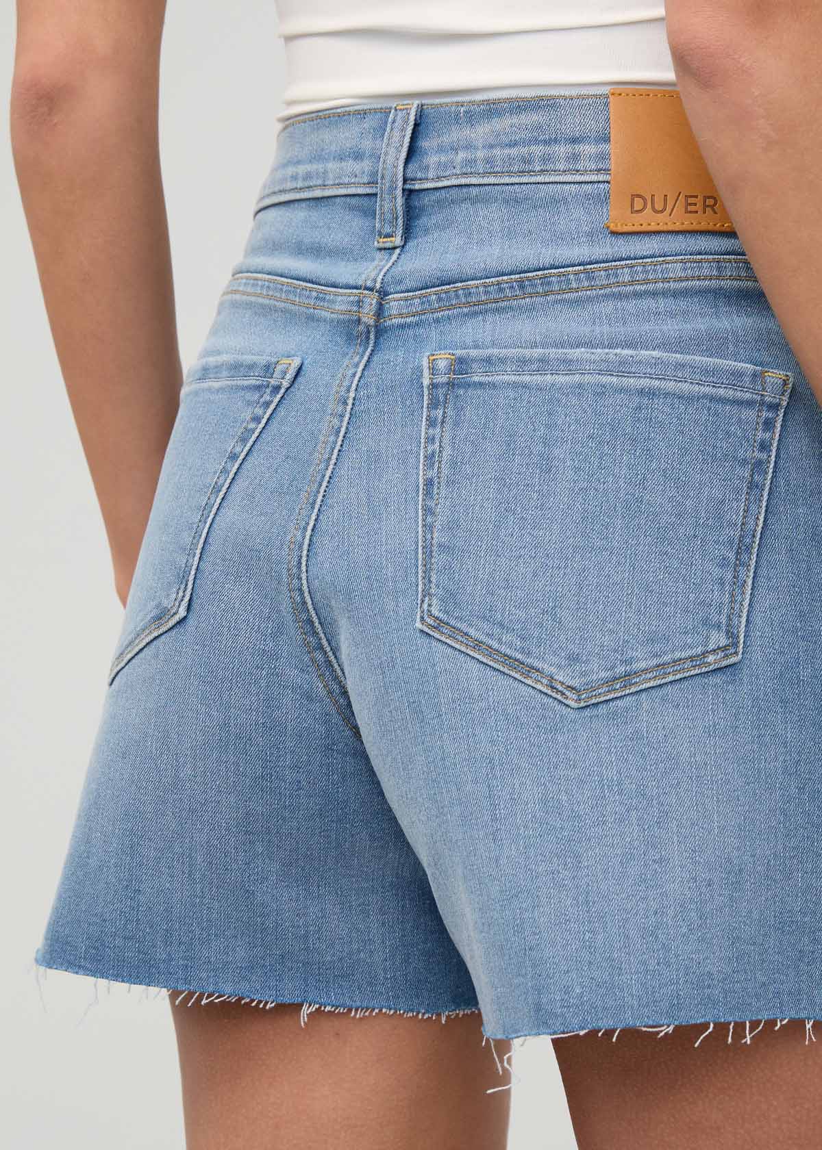 Duer | Performance Denim+ High Rise Relaxed Short Vintage Seaside