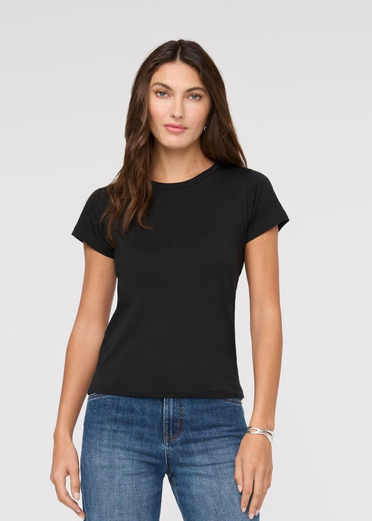PurePima Slim Crew - Black | DUER