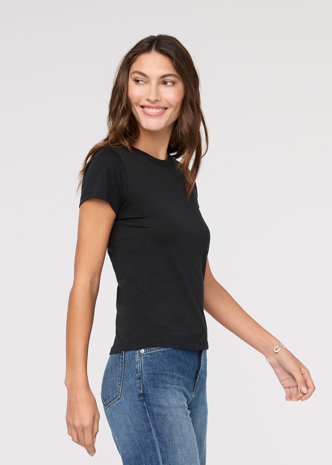 PurePima Slim Crew - Black | DUER