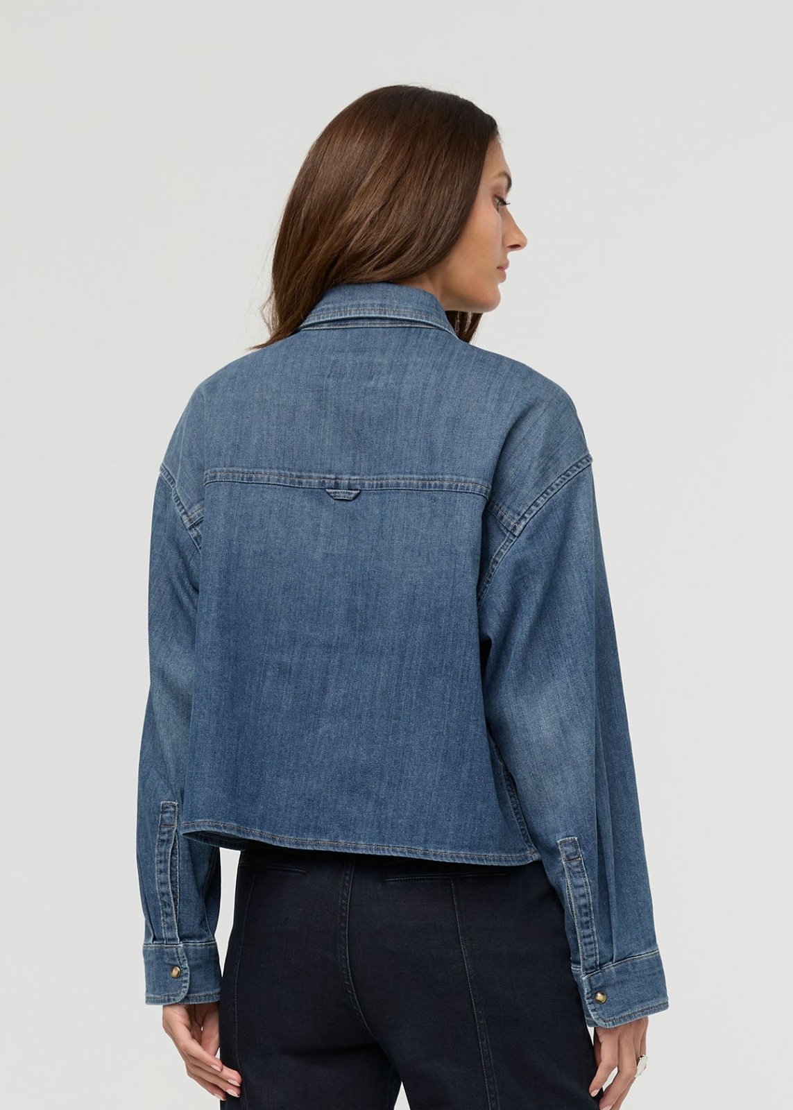 Performance Denim Lite Boxy Shirt - Mesa | DUER