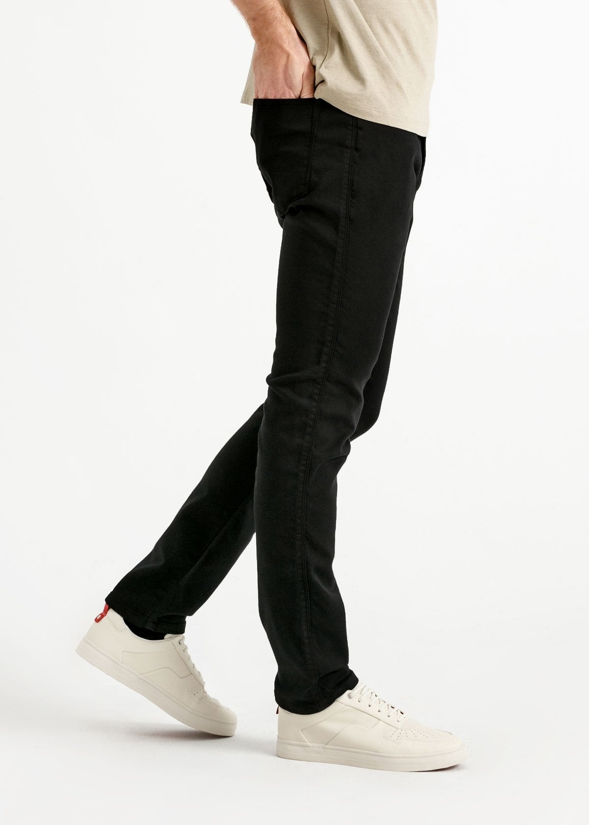 black slim fit dress sweatpant side